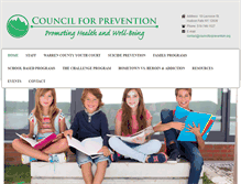 Tablet Screenshot of councilforprevention.org